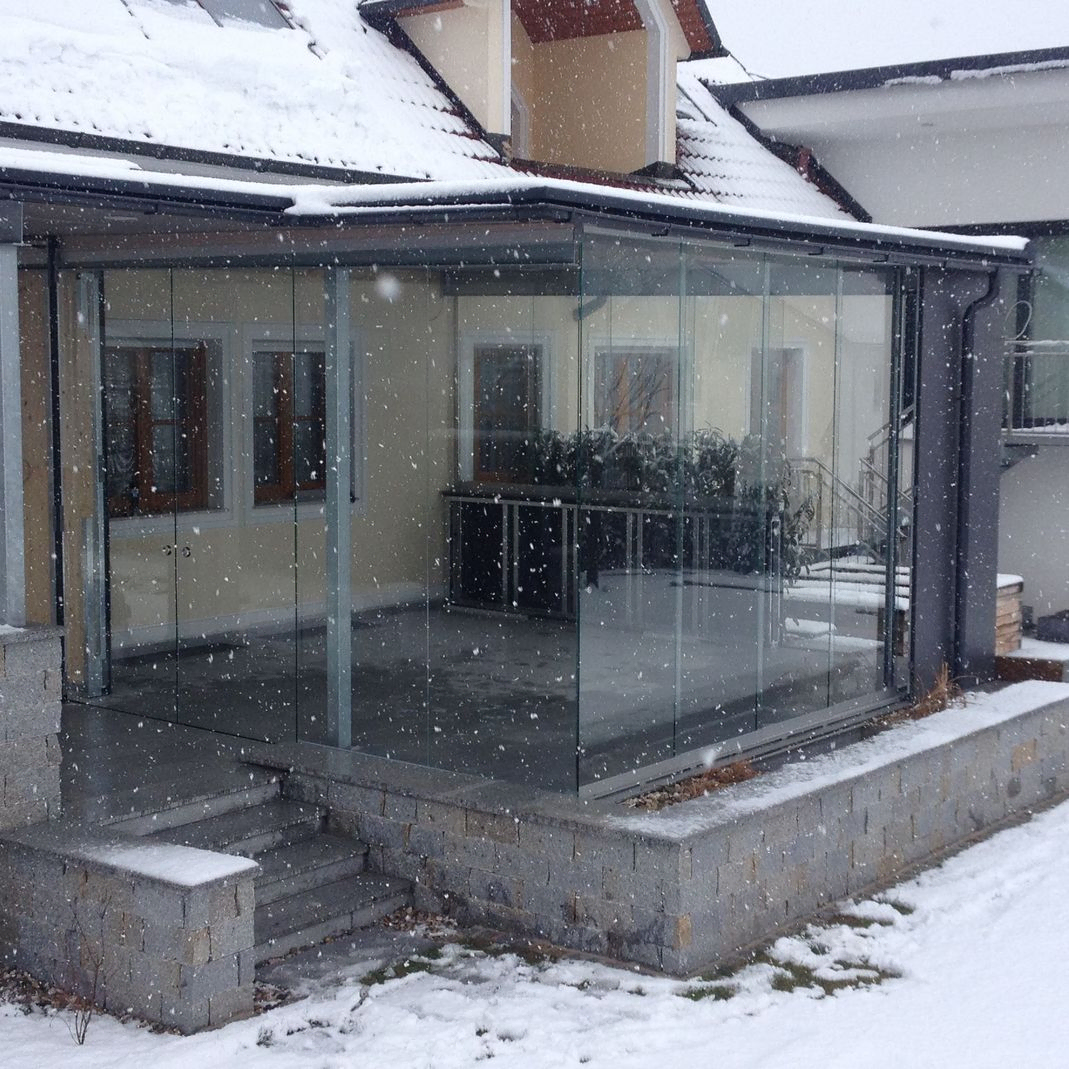 wintergärten & ganzglasschiebewände von der glaserei winter in den bezirken melk, amstetten und scheibbs